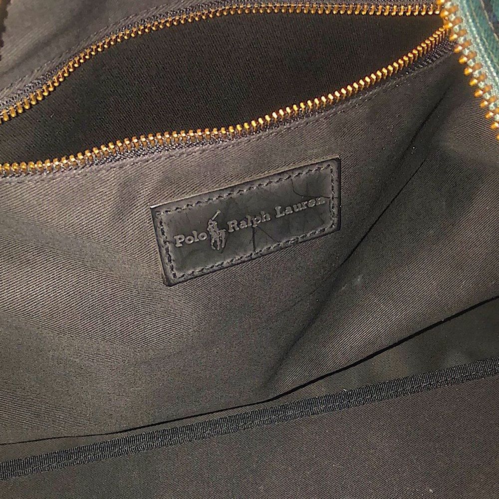 RALPH LAUREN Black Watch Plaid Boston Overnight School Camp Duffle Bag 55cm - Picture 16 of 17